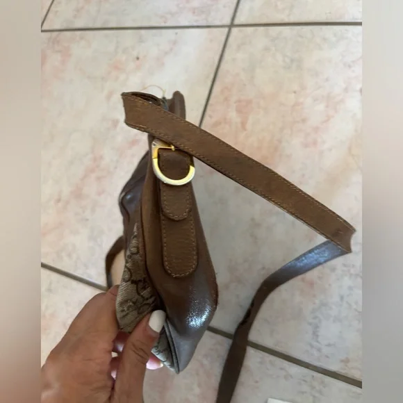 Gucci logo tote gg purse Monogram handbag Shoulder Bag crossbody tassel vintage - Picture 8 of 8